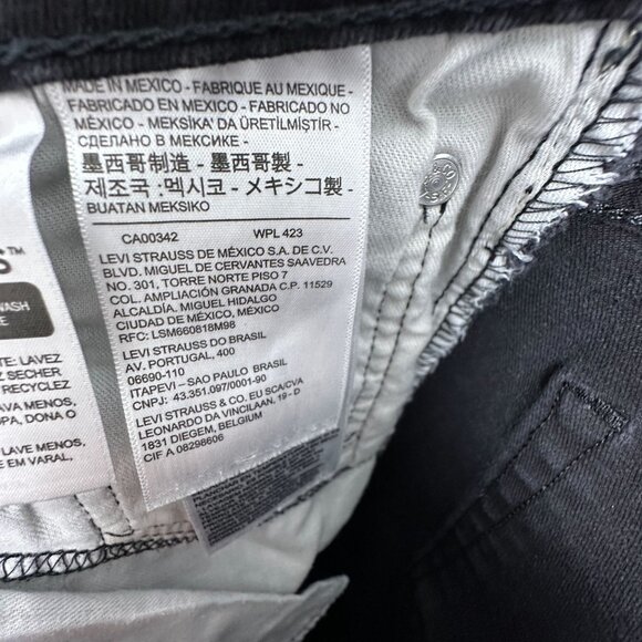 Levi Strauss & Co. 512 Skinny Jeans Womens Size W32X32L High Rise Black - Picture 7 of 14